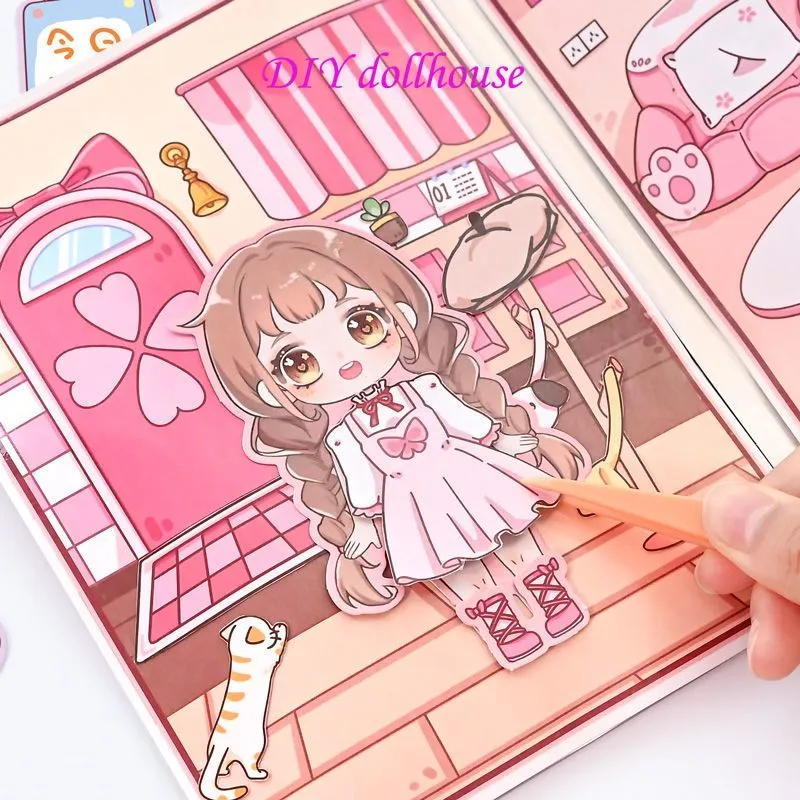 ของเล่นบีบกระดาษ รูปการ์ตูนเด็กผู้หญิง และเด็กผู้ชายน่ารัก แฮนด์เมด DIY