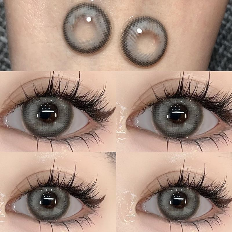 Uyaai คอนแทคเลนส์สายตาสั้น 0.00--5.00 องศา สีเทานางเงือก 14.2 มม. 2 ชิ้น