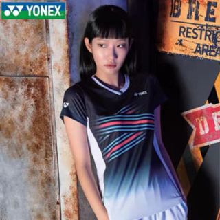 Yonex เสื้อกีฬาแบดมินตัน แขนสั้น ระบายอากาศ แบบแห้งเร็ว สําหรับผู้ชายและผู้หญิง