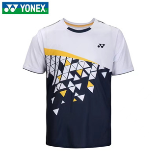 Yonex เสื้อกีฬาแบดมินตัน แขนสั้น สําหรับผู้ชายและผู้หญิง