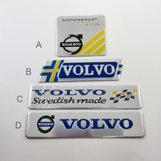 สติกเกอร์อลูมิเนียม ลายโลโก้สัญลักษณ์ VOLVO Swedish Made สําหรับติดตกแต่งรถยนต์ 1 ชิ้น