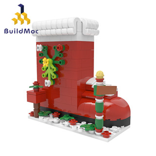 Buildmoc บล็อกตัวต่อ รูปรองเท้าบูทคริสต์มาส ของเล่นเสริมการเรียนรู้เด็ก 164 ชิ้น