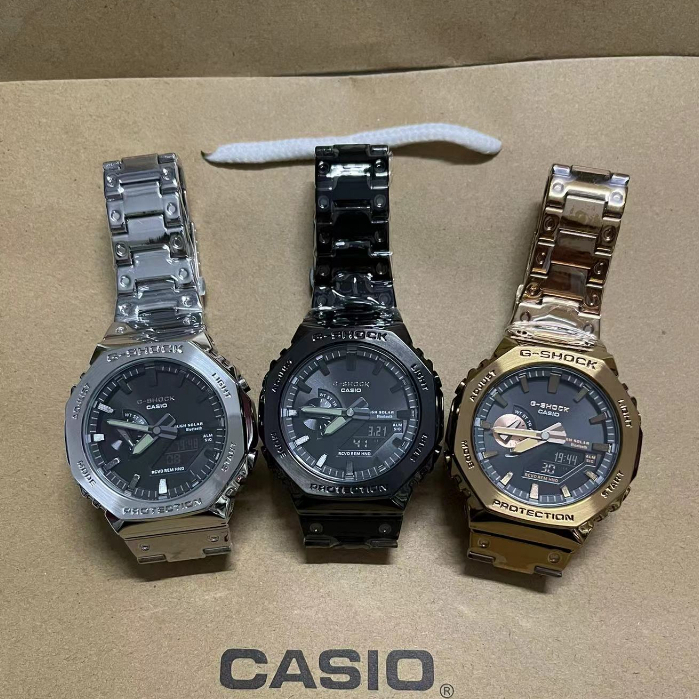 การออกแบบใหม่ล่าสุด GM-B2100-1A 2100 Steell ใหม่ Royal Oak ดัดแปลงสําหรับ GMB2100 กีฬานาฬิกาจับเวลา 