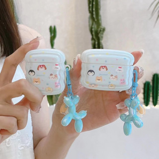 เคสหูฟัง กันลื่น กันน้ํา ลายสัตว์น่ารัก สําหรับ AirPods 1 2 Pro Pro 2 3