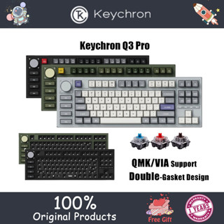 Keychron Q3 Pro QMK/VIA คีย์บอร์ดเมคคานิคอลไร้สาย 80% แบบกําหนดเอง