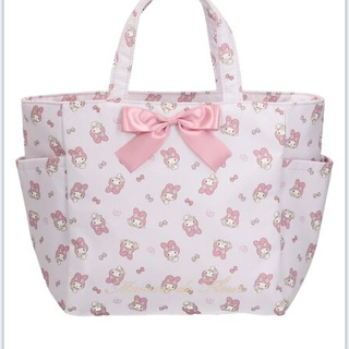 【 Maison De FLEUR 】กระเป๋าสะพายไหล่ My Melody สไตล์ญี่ปุ่น / กระเป๋าถือ แบบพกพา / ที่เก็บเครื่องสําอาง / กระเป๋าใส่บัตรจี้