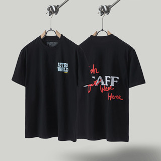 ใหม่ เสื้อยืดแขนสั้น พิมพ์ลายตัวอักษร Travis Scott Cactus Jack Astroworld Staff