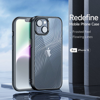 Dux Ducis สำหรับ iPhone 15 Plus/14 Pro Max ลายนิ้วมือป้องกันรอยขีดข่วน