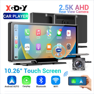 Xgody H29 เครื่องเล่น MP5 บลูทูธ DVR ไร้สาย 10.26 นิ้ว หน้าจอสัมผัส สําหรับกล้องถอยหลังรถบรรทุก