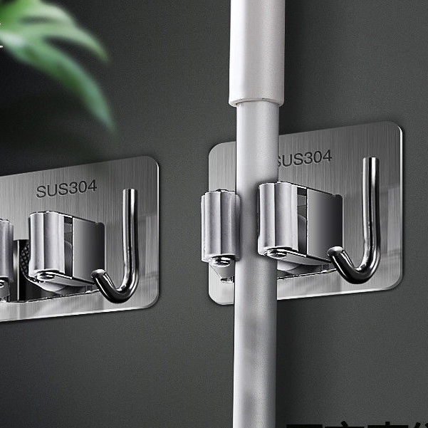 Mop Hook พรุน-ฟรีห้องน้ํา Handy เครื่องมือ Sticky Hook ไม้กวาดแขวน Strong กาวติดผนัง Mop คลิปร่มคลิป Mop คลิปไม้กวาดคลิป Mop Storage Handy เครื่องมือห้องน้ําพรุนฟรี Storage