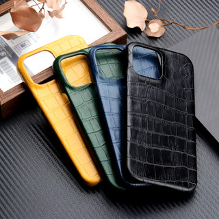 ซองหนังลายจระเข้สําหรับ iPhone 17 16 15 14 13 12 Pro Max 13 Mini น้ําหนักเบาฝาครอบกันกระแทก
