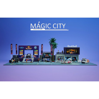 โมเดลรถยนต์ Magic City 1: 64 Red Bull Rally ของเล่นสําหรับเด็ก110071