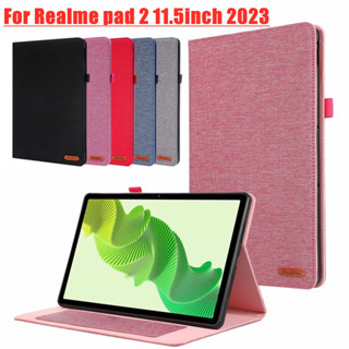 ใหม่ เคสแท็บเล็ตหนัง PU ฝาพับ พร้อมขาตั้ง สําหรับ Realme pad 2 11.5 นิ้ว 2023 Realme Pad2 11.5 นิ้ว