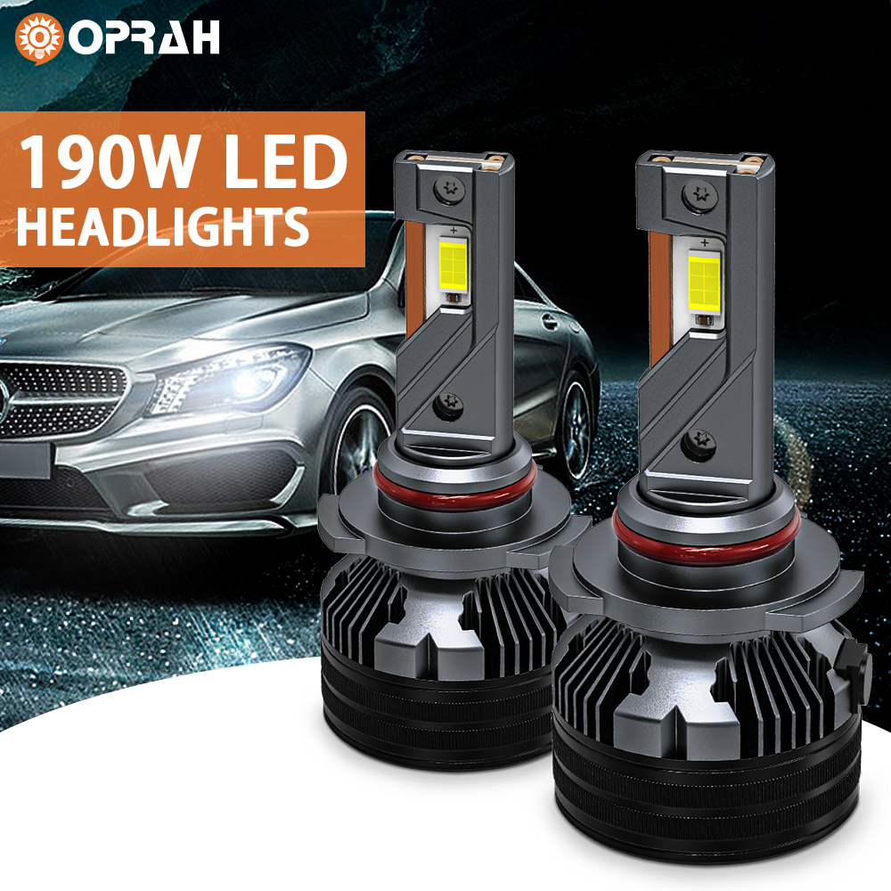 หลอดไฟหน้ารถยนต์ LED S85 190W H4 3570 H1 H7 H8 H11 HB3 9005 HB4 9006 12V สว่างมาก 2 ชิ้น