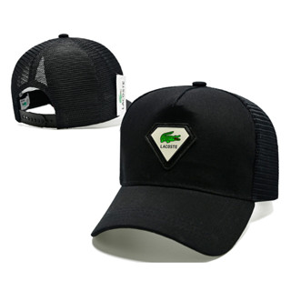 Lacoste_cap หมวกเบสบอล ผ้าฝ้าย แบบนิ่ม สไตล์เกาหลี สําหรับผู้หญิง และผู้ชาย