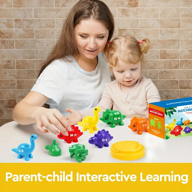 ของเล่นจับคู่ตัวอักษร ABC ไดโนเสาร์ ตัวเลข การนับเลข การจับคู่ การตรัสรู้ การสอน การเรียนรู้ สําหรับเด็กปฐมวัย - รูปที่ 4