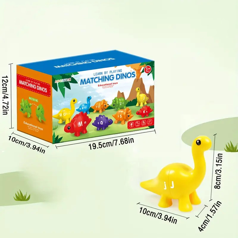 ของเล่นจับคู่ตัวอักษร ABC ไดโนเสาร์ ตัวเลข การนับเลข การจับคู่ การตรัสรู้ การสอน การเรียนรู้ สําหรับเด็กปฐมวัย - รูปที่ 5