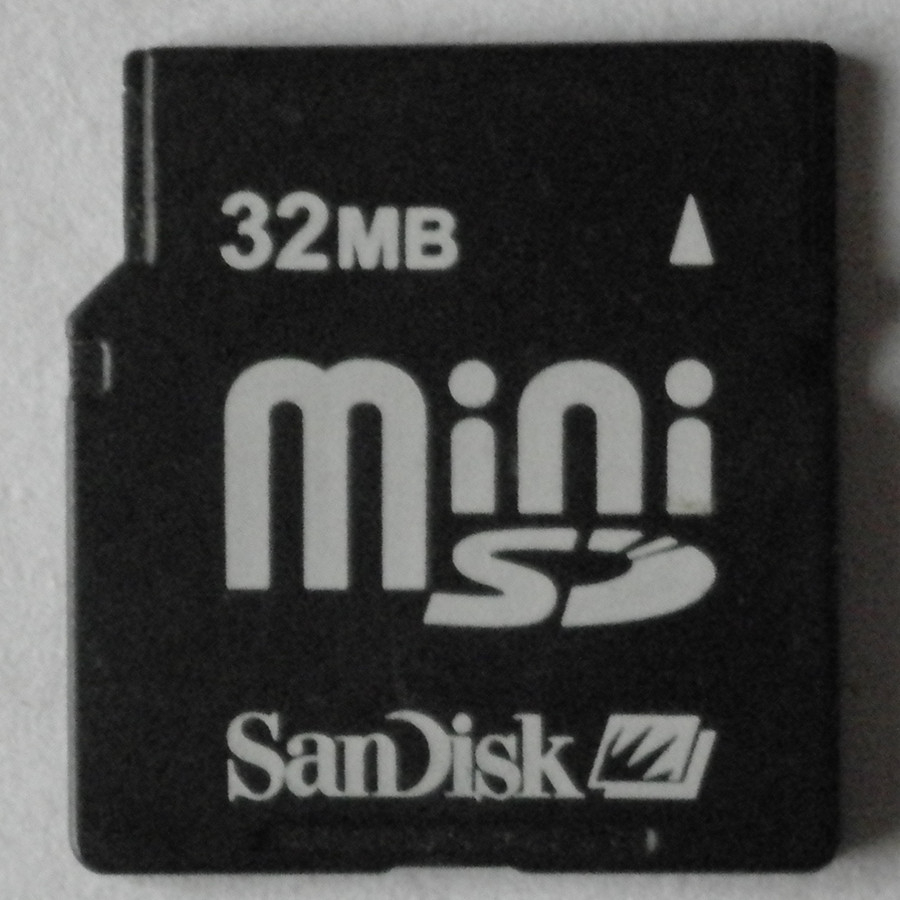 Sandisk (Sandisk) การ์ดหน่วยความจํา Mini SD 32MB