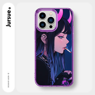 JURSUE เคสไอโฟน เคสซิลิโคนนุ่มกันกระแทกใสน่ารักตลก เคสโทรศัพ…