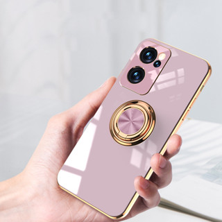 เคสโทรศัพท์มือถือ ซิลิโคนนิ่ม ขอบสี่เหลี่ยม พร้อมแหวนขาตั้ง สําหรับ Vivo V29 V29E V27 Pro V27E V25 V25E V23 V23E V21E