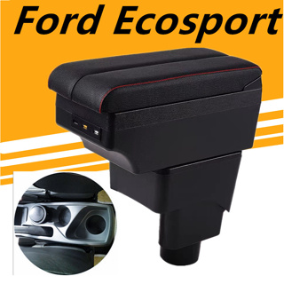 ที่เท้าแขนคอนโซลกลาง คอนโซลกลาง แบบสองชั้น ปรับได้ อุปกรณ์เสริม สําหรับรถยนต์ Ford Ecosport Retrofit