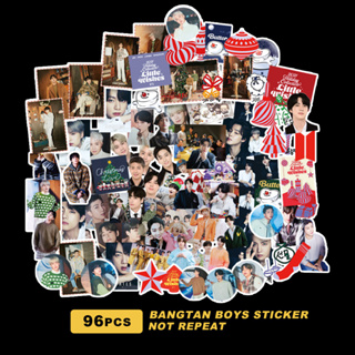 สติกเกอร์ ลายการ์ตูน BTS butter Winter Hoildays Merchandise 96 สําหรับติดตกแต่ง