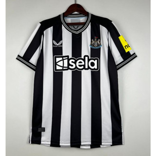 23/24 ก. Isak เสื้อกีฬาฟุตบอล ทีม Newcastle ทีมเหย้า สีดํา สีขาว สําหรับผู้ชาย