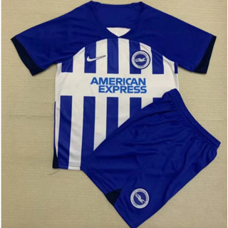 เสื้อกีฬาแขนสั้น ลายทีม Brighton jersey 23 24 สําหรับเด็ก