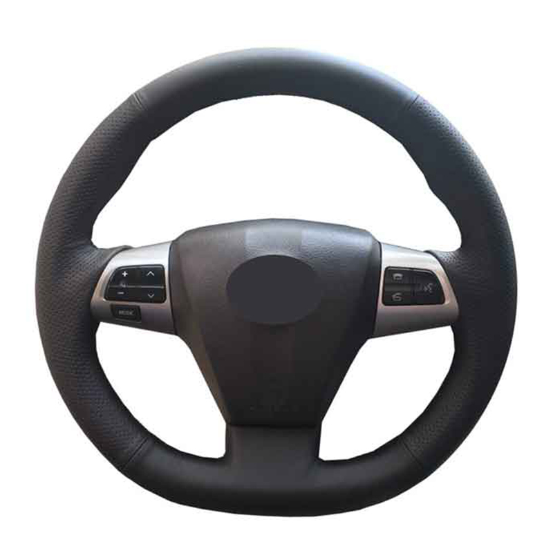 ปลอกหนังหุ้มพวงมาลัยรถยนต์ แฮนด์เมด DIY สําหรับ Toyota Corolla 2011 2012 2013 RAV4 2011 2012