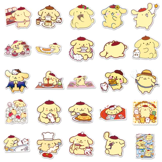 50 ชิ้นสุดน่ารัก Pompompurin Creative Original สติกเกอร์สําหรับแล็ปท็อป/โทรศัพท์/หมวกกันน็อค/มอเตอร์/รถ DIY กันน้ํา Graffiti สติกเกอร์ Home Decal