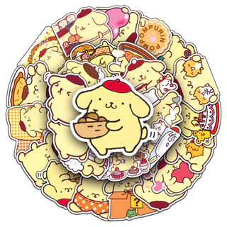 50 ชิ้นสุดน่ารัก Pompompurin Creative Original สติกเกอร์สําหรับแล็ปท็อป/โทรศัพท์/หมวกกันน็อค/มอเตอร์/รถ DIY กันน้ํา Graffiti สติกเกอร์ Home Decal