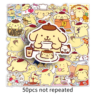 50 ชิ้นสุดน่ารัก Pompompurin Creative Original สติกเกอร์สําหรับแล็ปท็อป/โทรศัพท์/หมวกกันน็อค/มอเตอร์/รถ DIY กันน้ํา Graffiti สติกเกอร์ Home Decal