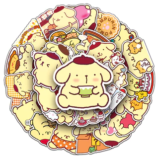 50 ชิ้นสุดน่ารัก Pompompurin Creative Original สติกเกอร์สําหรับแล็ปท็อป/โทรศัพท์/หมวกกันน็อค/มอเตอร์/รถ DIY กันน้ํา Graffiti สติกเกอร์ Home Decal