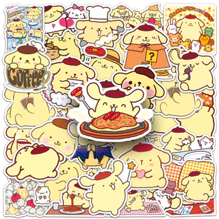 50 ชิ้นสุดน่ารัก Pompompurin Creative Original สติกเกอร์สําหรับแล็ปท็อป/โทรศัพท์/หมวกกันน็อค/มอเตอร์/รถ DIY กันน้ํา Graffiti สติกเกอร์ Home Decal