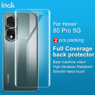 Imak ฟิล์มไฮโดรเจล TPU นิ่ม แบบใส บางพิเศษ ป้องกันด้านหลัง 3D สําหรับ Honor 80 Pro 5G