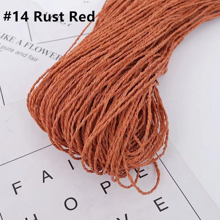 480 meters Raffia Straw Yarn  Loewe หมวกถักกระเป๋าเส้นด้ายถัก ไหมราเฟียถักกระเป๋า ถักหมวก ขนาด - รูปที่ 6