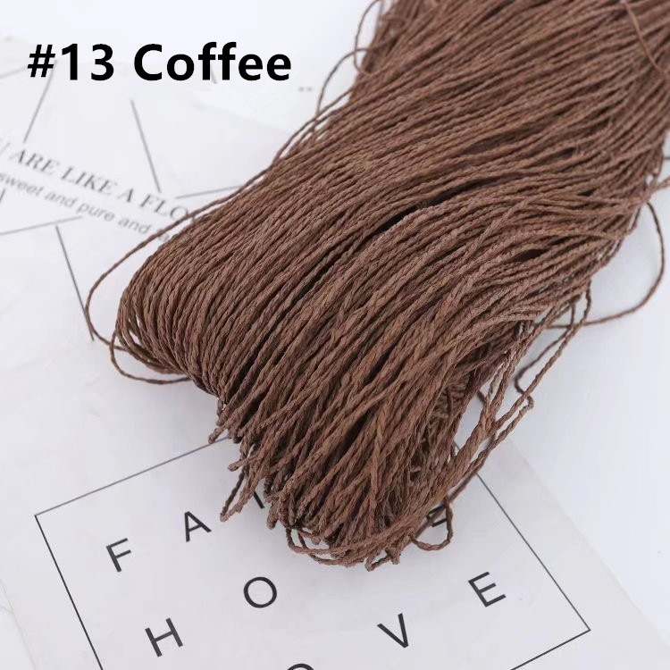 480 meters Raffia Straw Yarn  Loewe หมวกถักกระเป๋าเส้นด้ายถัก ไหมราเฟียถักกระเป๋า ถักหมวก ขนาด - รูปที่ 5
