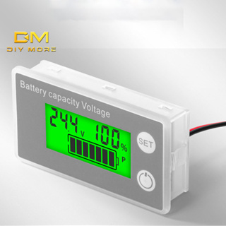 Diymore 6133A DC8-100V เครื่องวัดพลังงานดิจิทัล หน้าจอ LCD แบตเตอรี่ลิเธียม โวลต์มิเตอร์ เคสโปร่งแสง 50/100 ชิ้น