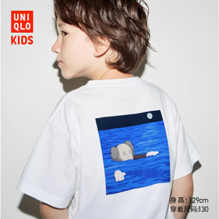 ใหม่ Uniqlo เสื้อยืดแขนสั้น พิมพ์ลาย Kaws สําหรับเด็กผู้ชาย และเด็กผู้หญิง 2023 467585