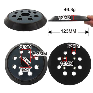5 นิ้ว 125 มม. 8 หลุม 3 และ 4 เล็บ Hook Loop Orbital Sander ReplacementPad Backing Pad Sanding Backing Disc