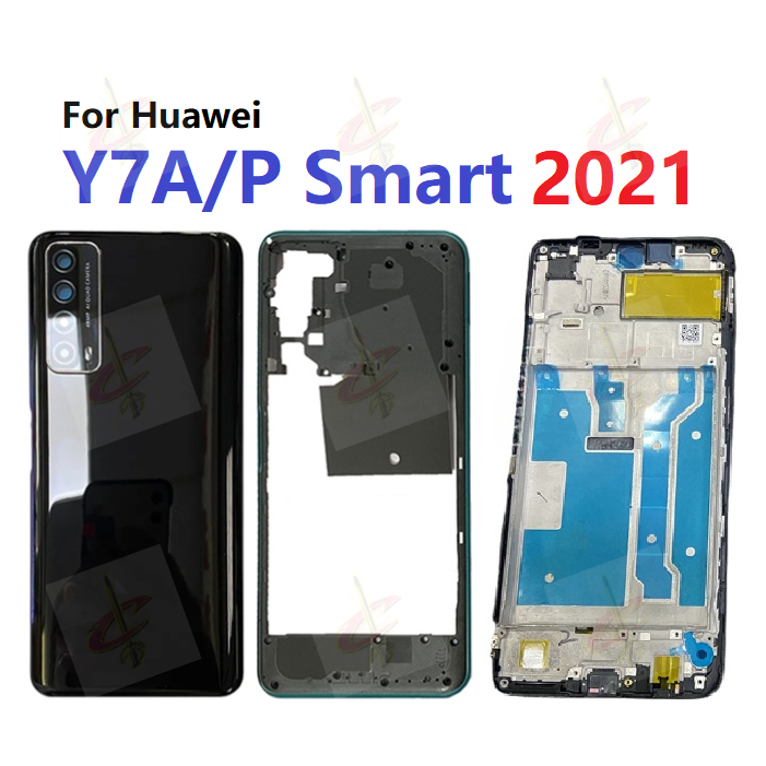 บอดี้ Body ฝาหลัง เคสกลาง กรอบหน้าจอ LCD สําหรับ Huawei Y7A P smart 2021