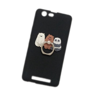 เคสโทรศัพท์มือถือแบบนิ่ม TPU ลายหมีแพนด้า 3D พร้อมแหวนขาตั้ง สําหรับ Gionee M5 M6 Plus F6