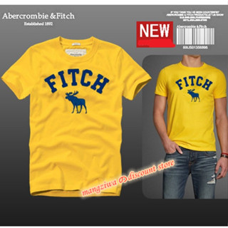 เสื้อยืดแขนสั้น พิมพ์ลาย Abercrombie &amp; Fitch สําหรับผู้ชาย