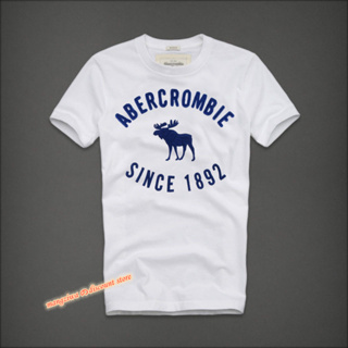 เสื้อยืดแขนสั้น พิมพ์ลาย Abercrombie &amp; Fitch เสื้อยืดผู้ชาย เสื้อยืด men t-shirt