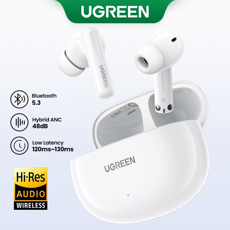 Ugreen HiTune T6 ANC TWS ชุดหูฟังบลูทูธ 5.3 ตัดเสียงรบกวน ความล่าช้าต่ํา สําหรับเล่นเกม