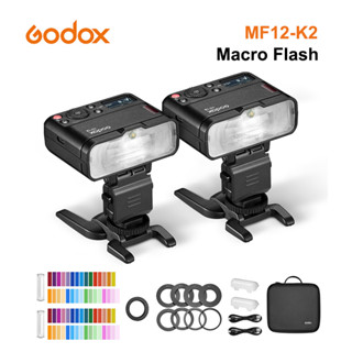 Godox MF12-K2 แฟลชมาโครไร้สาย 2.4GHz TTL มิเตอร์อัตโนมัติ สําหรับกล้อง DSLR