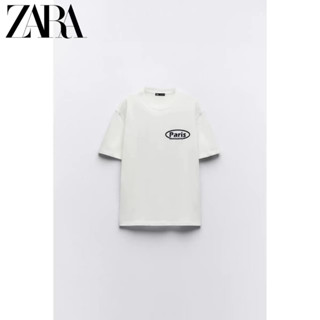 Zara ใหม่ เสื้อยืด พิมพ์ลาย สําหรับผู้หญิง