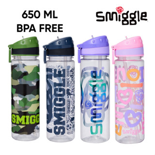 Smiggle ขวดเครื่องดื่มพลาสติก ลายตัวอักษร 650 มล.