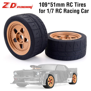 ล้อยางรถแข่งบังคับ หกเหลี่ยม 17 มม. 109 มม. สําหรับ ARRMA ZD Racing EX07 1/7 2 ชิ้น