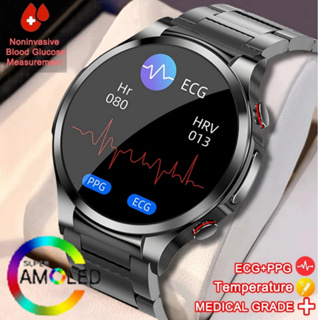 นาฬิกาข้อมือสมาร์ทวอทช์ W11 วัดอัตราการเต้นของหัวใจ น้ําตาลในเลือด ECG ไม่บุกรุก สําหรับผู้ชาย และผู้หญิง